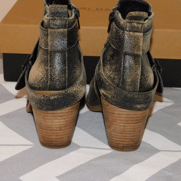 Kelsi Dagger Brooklyn Distressed Leather Ankle Boots Size 9M - Picture 8 of 15